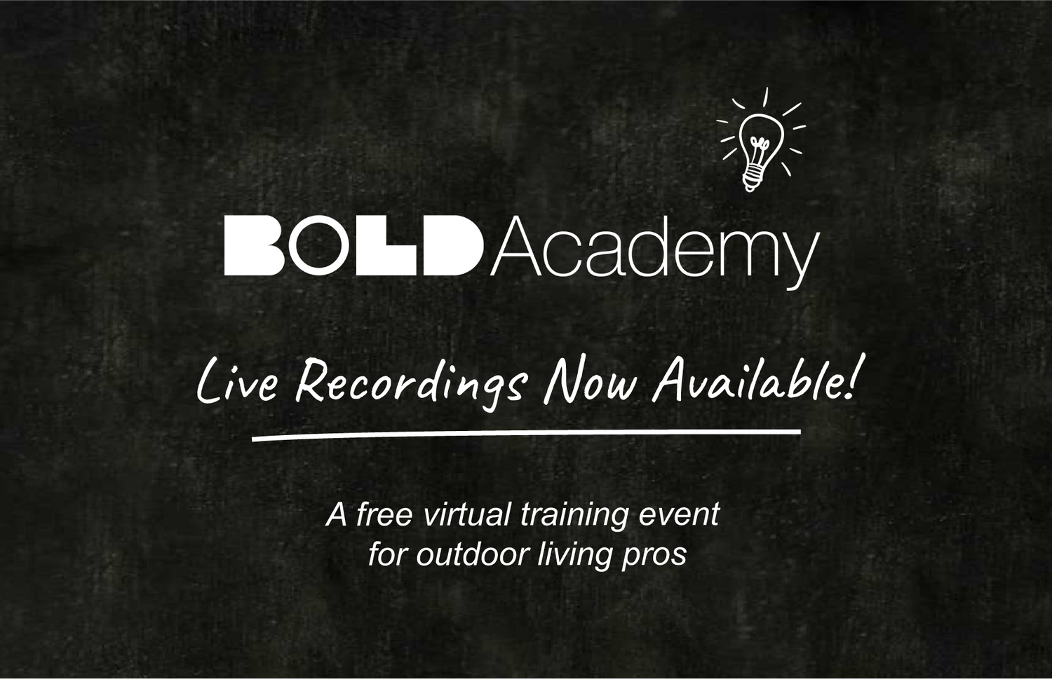 BOLD Academy: Learn How To Design, Install, and Sell Outdoor Lighting